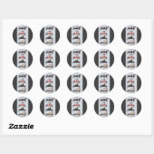 RETRO CARS 2 - Auto-reparatie auto Ronde Sticker (Vel)