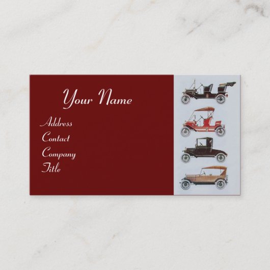 RETRO CARS 2 - Auto reparaties, auto-industrie Visitekaartje (Voorkant)