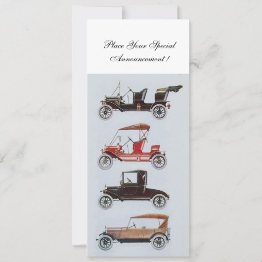 RETRO CARS 2, AUTO RESTAURATIE ,blauw wit Aankondiging (Voorkant)