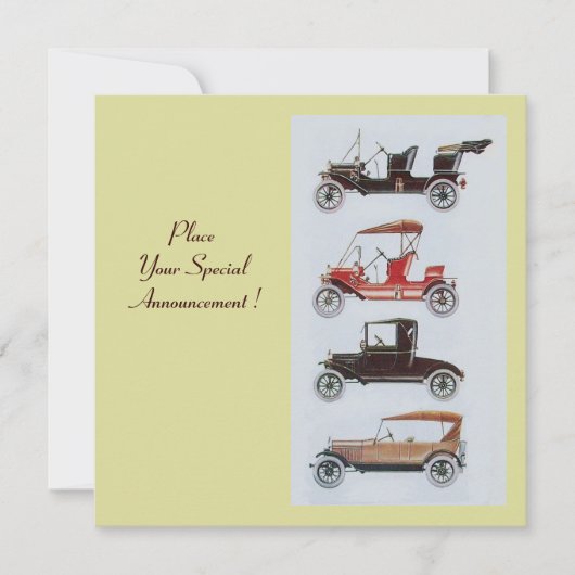 RETRO CARS 2 AUTO RESTORATIE geel wit bruin Aankondiging (Voorkant)