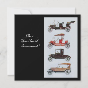 RETRO CARS 2, AUTO RESTORATION, blauw wit zwart Aankondiging