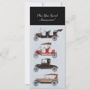 RETRO CARS 2, AUTO RESTORATION, blauw wit zwart Aankondiging