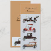 RETRO CARS 2, AUTO RESTORATION, bruin wit Aankondiging (Voorkant / Achterkant)