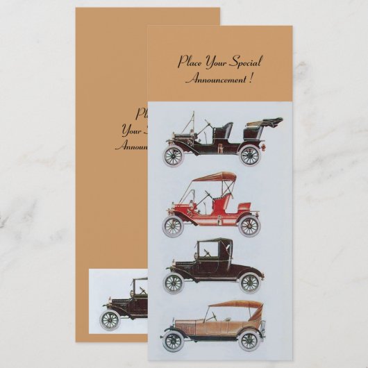 RETRO CARS 2, AUTO RESTORATION, bruin wit Aankondiging (Voorkant / Achterkant)