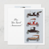 RETRO CARS 2,AUTO RESTORATION champagne white red Aankondiging (Voorkant / Achterkant)