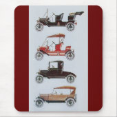 RETRO CARS 2, AUTO RESTORATION grijs bruin rood Muismat (Voorkant)