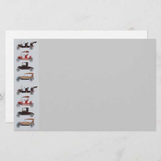 RETRO CARS 2, AUTO RESTORATION grijs rood grijs Briefpapier (Voorkant / Achterkant)