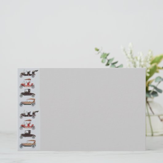 RETRO CARS 2, AUTO RESTORATION grijs rood grijs Briefpapier (Staand voorkant)