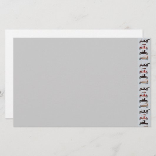 RETRO CARS 2, AUTO RESTORATION grijs rood grijs Briefpapier (Voorkant / Achterkant)