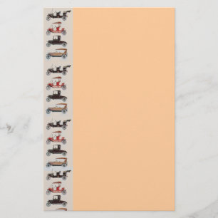RETRO CARS 2 AUTO RESTORATION grijs rood roze Briefpapier