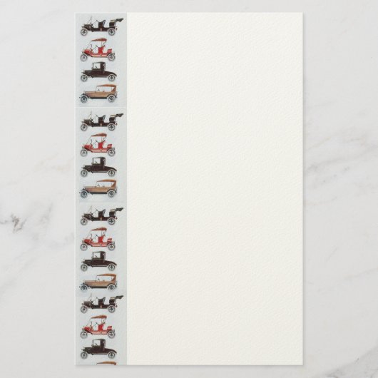 RETRO CARS 2 AUTO RESTORATION grijs rood vilt wit Briefpapier (Voorkant)