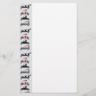 RETRO CARS 2 AUTO RESTORATION grijs rood wit Briefpapier