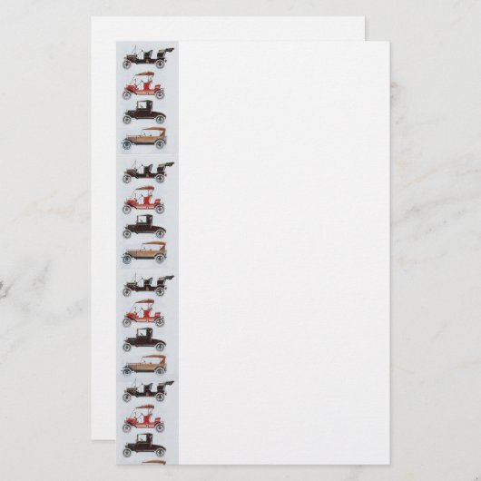 RETRO CARS 2 AUTO RESTORATION grijs rood wit Briefpapier (Voorkant / Achterkant)