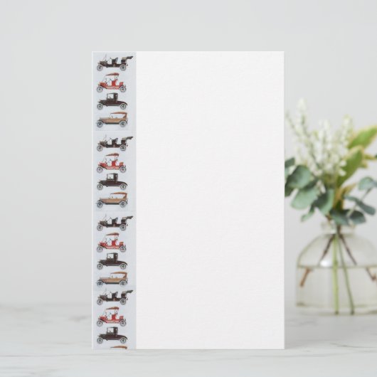 RETRO CARS 2 AUTO RESTORATION grijs rood wit Briefpapier (Staand voorkant)