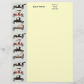 RETRO CARS 2 AUTO RESTORATION grijs rood zwart Gepersonaliseerd Briefhoofd (Voorkant)