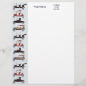 RETRO CARS 2 AUTO RESTORATION grijs rood zwart wit Custom Briefhoofd (Voorkant)