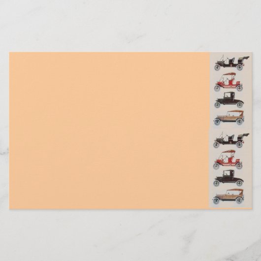 RETRO CARS 2,AUTO RESTORATION grijs roodbruin Briefpapier (Voorkant)