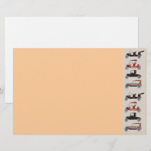 RETRO CARS 2,AUTO RESTORATION grijs roodbruin Briefpapier (Voorkant / Achterkant)