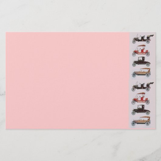 RETRO CARS 2,AUTO RESTORATION grijs roodbruin Briefpapier (Voorkant)