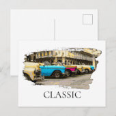 *~* Retro Cars  Antiek Kleurrijk Klassiek Briefkaart (Voorkant / Achterkant)