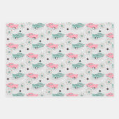 Retro Cars Atomic Starburst Modern midden centur Inpakpapier Vel (Voorkant 2)