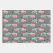 Retro Cars Atomic Starburst Modern midden centur Inpakpapier Vel (Voorkant)