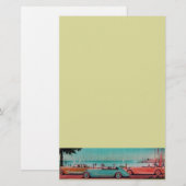 RETRO CARS - Auto-reparatie auto, blauw Briefpapier (Voorkant / Achterkant)