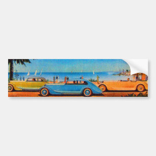 RETRO CARS - Auto-reparatie auto Bumpersticker