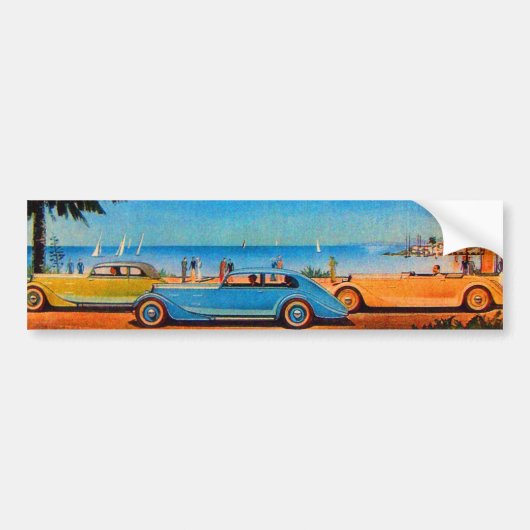 RETRO CARS - Auto-reparatie auto Bumpersticker (Voorkant)