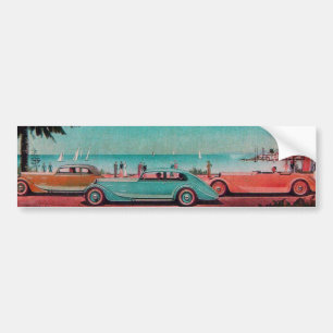 RETRO CARS - Auto-reparatie auto Bumpersticker