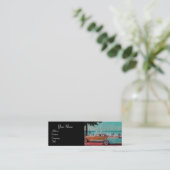 RETRO CARS - Auto-reparatie auto Mini Visitekaartje (Staand voorkant)