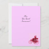 RETRO CARS AUTO RESTORATIE zilverrode fuchsie Kaart (Achterkant)