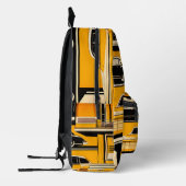 Retro Cars geometrische mosterd midden eeuw Bedrukte Rugzak (Links)