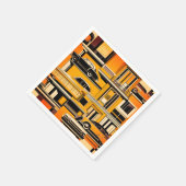 Retro Cars geometrische mosterd midden eeuw Servet (Hoek)