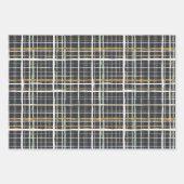 Retro Cars KerstWoodland Trees grijs Black  Inpakpapier Vel (Voorkant 3)