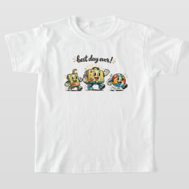 Retro Cartoon beste dag ooit! Kinderen T-shirt