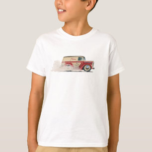 Retro cartoon bezorgwagen t-shirt