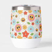 Retro Cartoon Bloemen Whimsical Gelukkig Plezierig (Voorkant)