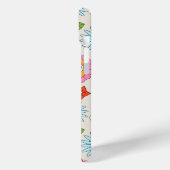 Retro Cartoon Bloemen Whimsisch Gelukkig Plezierig Case-Mate iPhone Case (Achterkant / Links)