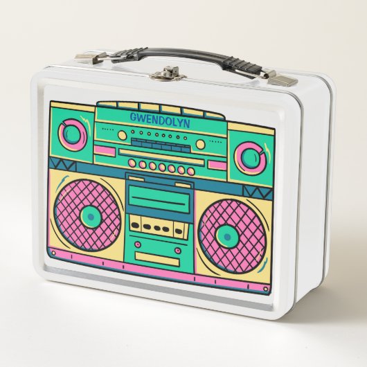 Retro Cartoon Boombox Custom (Voorkant)