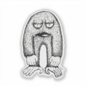 Retro Cartoon Charm - Bontmonster Sticker (Voorkant)