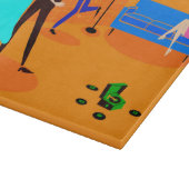 Retro Cartoon Cocktail Party Cutting Board Snijplank (Hoek)