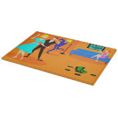 Retro Cartoon Cocktail Party Cutting Board Snijplank (Hoek)