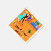 Retro Cartoon Cocktail Party Disposable Napkins Servetten (Hoek)