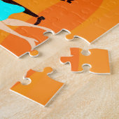 Retro Cartoon Cocktail Party Jigzaag Puzzle Legpuzzel (Zijkant)