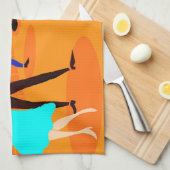 Retro Cartoon Cocktail Party Kitchen Towel Theedoek (Quarter Fold)