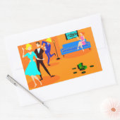 Retro Cartoon Cocktail Party Stickers (Envelop)