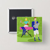 Retro Cartoon Couple bij Home Button (Voorkant /achterkant)