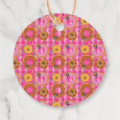 Retro Cartoon Donuts en snoep Bedankjes Labels (Achterkant)