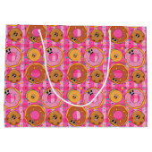 Retro Cartoon Donuts en Snoepjes Groot Cadeauzakje (Achterkant)